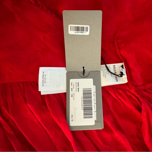 BALENCIAGA Asymmetric draped paneled satin-jacquard maxi dress - Picture 5 of 11